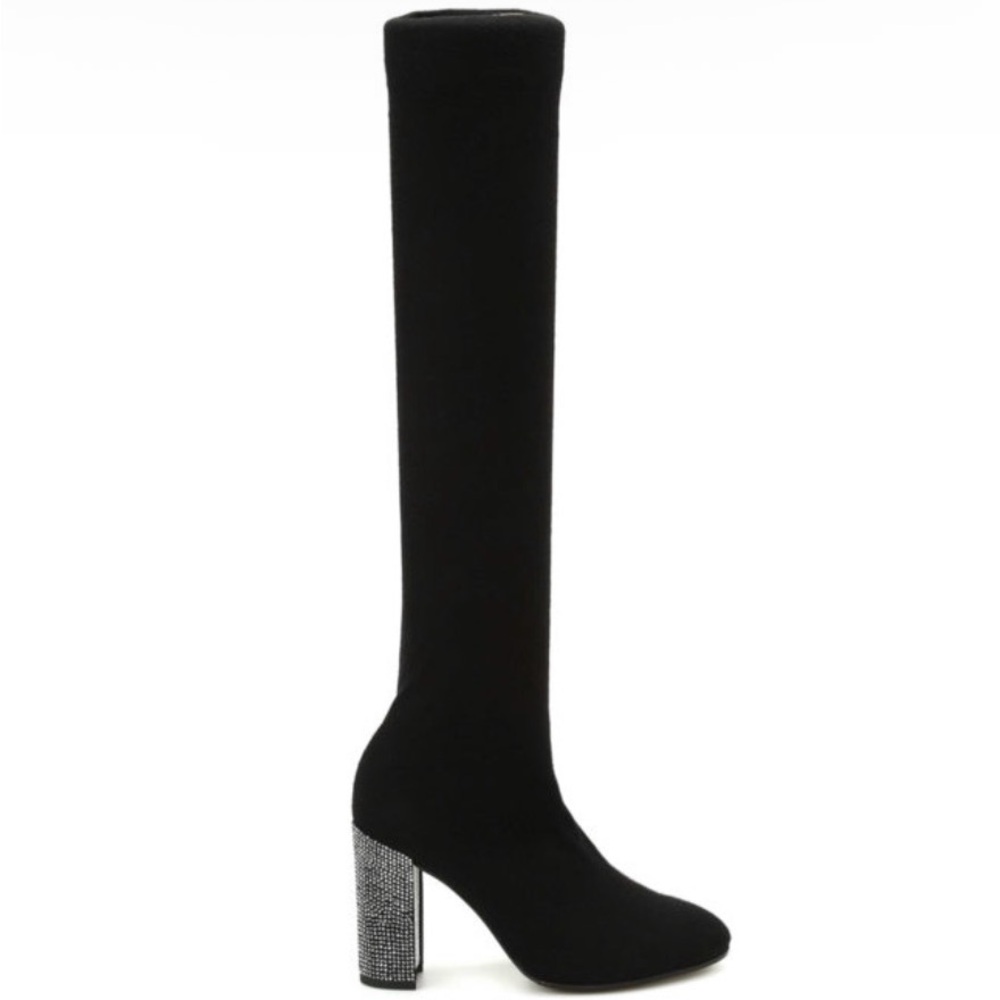 Rene Caovilla cashmere sock boots with rhinestone heels size 35